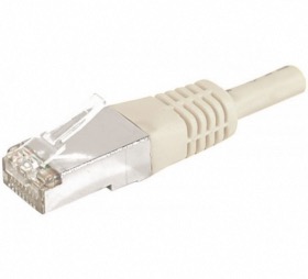 Cble RJ45 catgorie 6 gris longueur 30 cm