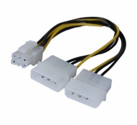 afficher l'article Adaptateur alimentation Molex vers PCI-E 6 pins