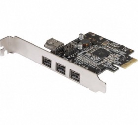 Carte PCI Express 3 ports firewire 800 et 1 port 400