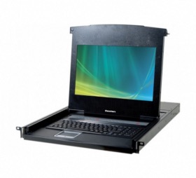 afficher l'article Console LCD 18,5 KVM rackable 4 ports VGA/USB