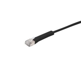 Cble RJ45 CAT6a F/FTP manchon coudable noir 3 m