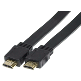 Cordon plat HDMI High Speed noir - longueur 5 mètres