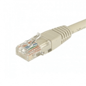 Cble RJ45 gris 3 m catgorie 5e U/UTP aluminium