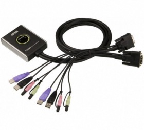 Mini switch KVM DVI/USB Audio ATEN CS682 2 ports