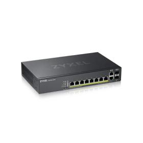 afficher l'article Switch 8 ports giga PoE+ 180W 2 SFP combo Zyxel GS2220-10HP