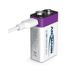 Pile Block E 9V rechargeable par USB-C