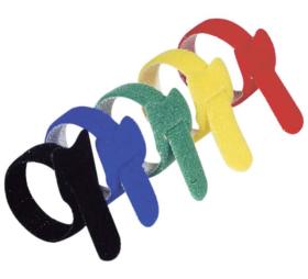 Jeu de 15 liens auto-agrippants 5 couleurs 21 cm