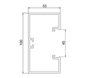 Goulotte Rapid 45-2 GK PVC blanc 100x53 2 mètres OBO