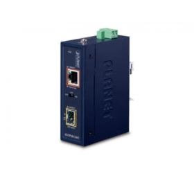 afficher l'article Convertisseur industriel gigabit PoE+ SFP Planet IGTP-815AT