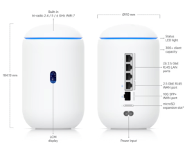 Unifi Dream Router 7 Ubiquiti 4 ports 2,5G 1 port 10G