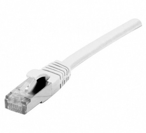 Câble RJ45 cat 7 blindé Snagless LSOH blanc - 1 m