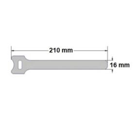 Jeu de 15 liens auto-agrippants 5 couleurs 21 cm