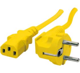 Cordon lectrique pour onduleur ou cran 1,8 m jaune