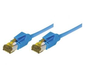 Cordon ethernet 10 gigabit Cable Draka Cat.7 bleu - 30 cm