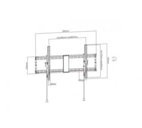 Support mural inclinable pour écran de 43 à 90 pouces