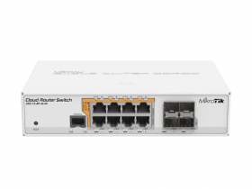 Switch 8 ports giga PoE+ 4 SFP Mikrotik CRS112-8P-4S-IN