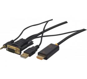 Cordon convertisseur VGA audio vers HDMI 1,8 M