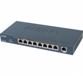 Switch 8 ports Gigabit dont 8 PoE+ Planet GSD-908HP