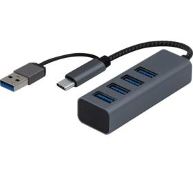 Hub USB A/C avec 4 ports de sortie type A