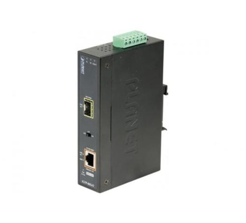 Convertisseur industriel gigabit PoE+ SFP Planet IGTP-805AT