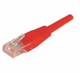 Cble RJ45 rouge 1 M catgorie 6 U/UTP aluminium