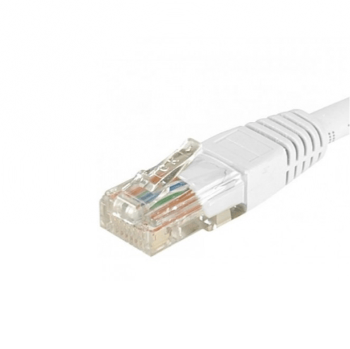 Câble RJ45 blanc 2 m catégorie 5e U/UTP aluminium