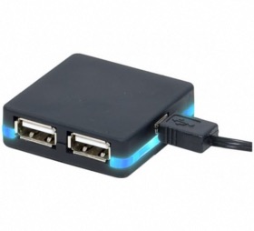 Hub USB 2.0 avec 4 ports et LED