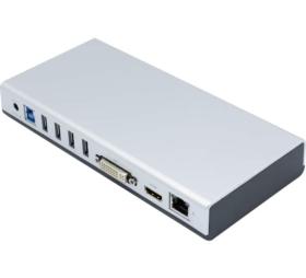 Dock Station USB-A/C HDMI DVI LAN 6 ports USB-A