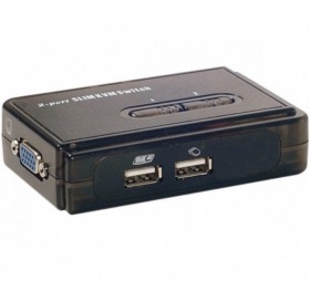 Pocket switch KVM VGA/USB 2 ports