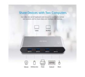 Switch de partage USB 3.2 ATEN US3342 2 ports