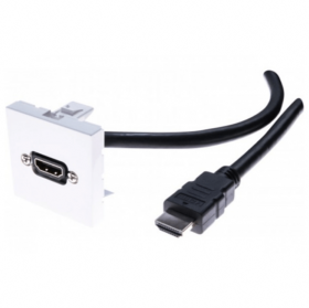 afficher l'article Plastron HDMI 45 x 45 avec cable HDMI coudé 15 m