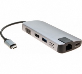 Station d'accueil USB 3.1 VGA HDMI LAN HUB + chargeur