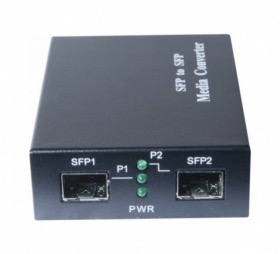 Convertisseur 2 ports fibre SFP bi vitesse