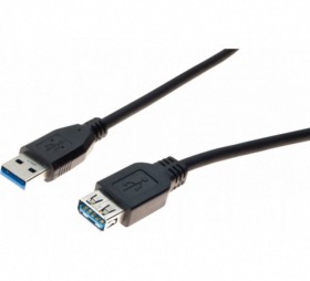 Rallonge USB 3.1 Gen1 type A M/F 5 m noire