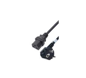 Cordon secteur CEE7 C21 noir 2 m