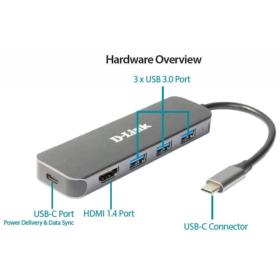 Station d'accueil USB-C 5 en 1 D-LINK DUB-2333