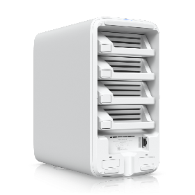 NAS tour UniFi Ubiquiti 4 baies UNAS-4 blanc