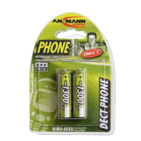 Piles rechargeables HR6 AA 1300 mAh - Blister de 2