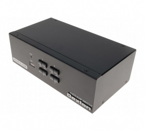 Switch KVM HDMI/USB/Audio 4 ports 4K double écran