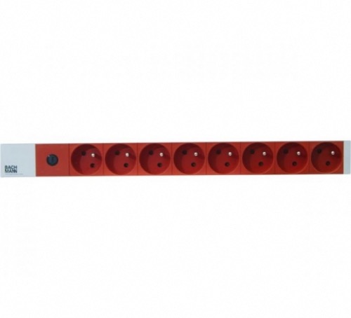 Multiprise rackable rouge 8 prises