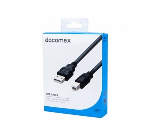 Cordon USB 2.0 type A vers Type B noir 1,8 m