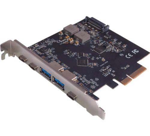 Carte controleur 3 USB-C 2 USB-A PCI Express 3.0