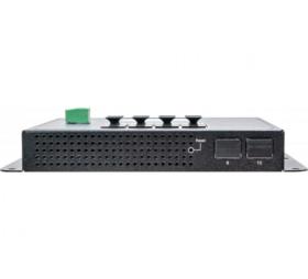 Switch industriel plat 8 ports Giga PoE+ 240W 2 SFP LCD Planet