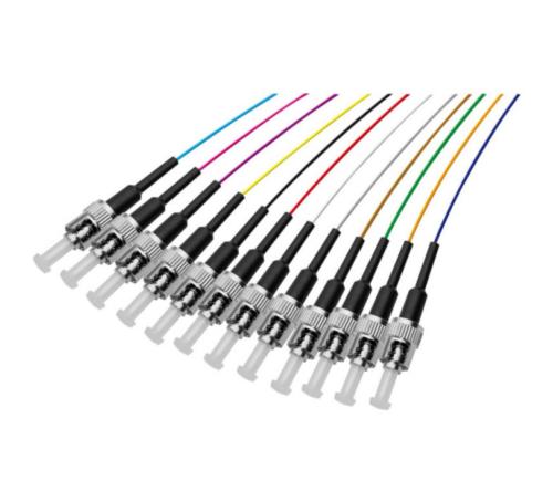 Lot de pigtails OS2 G652D ST/UPC 12 couleurs 2 m
