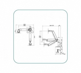 Support articulé à pincer pour écran 15-24’ Aavara AC110