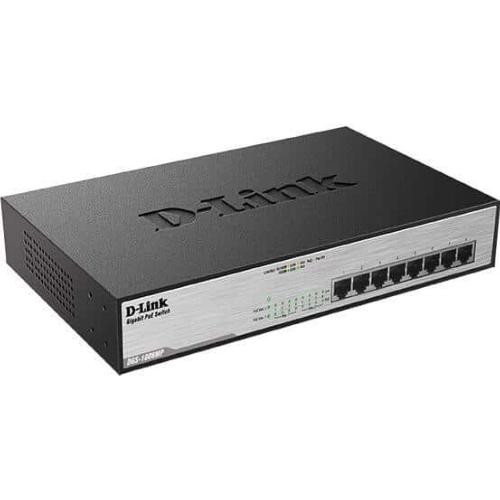 Switch D-LINK 8 ports gigabit PoE+ 140W DGS-1008MP