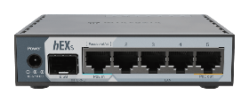 Routeur 5 ports giga 1SFP 2.5G hEX S Mikrotik E60IUGS