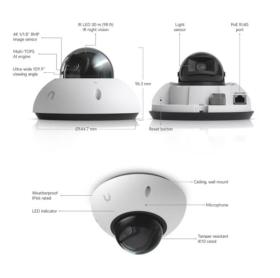 Caméra IP extérieure 8MP UniFi Protect G6 Dôme