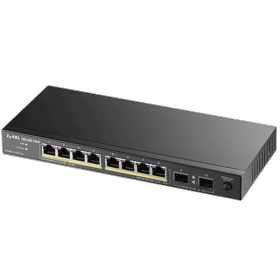 Switch 8 ports giga PoE 130W 2 SFP Zyxel GS1100-10HP