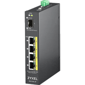 Switch industriel 4 ports giga PoE 120W 1 SFP Zyxel